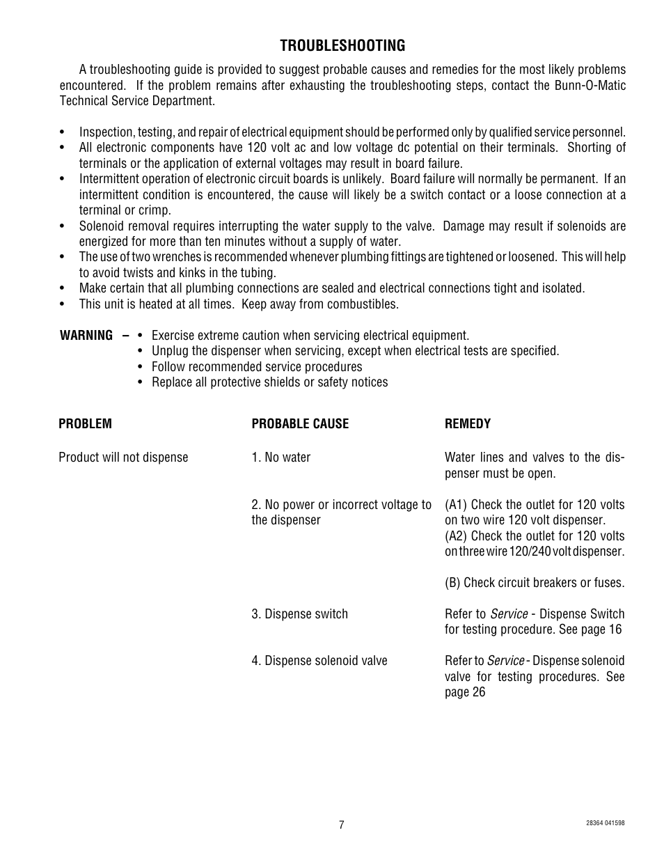 Bunn FMD-1 User Manual | Page 7 / 30