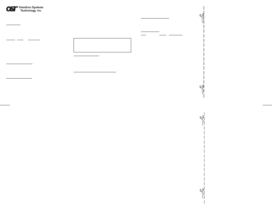 Omnitron Systems Technology FlexPoint 100FF User Manual | 1 page