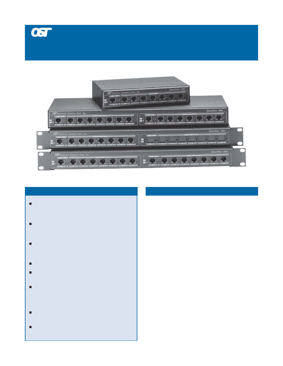 Omnitron Systems Technology OmniStar 400 User Manual | 2 pages
