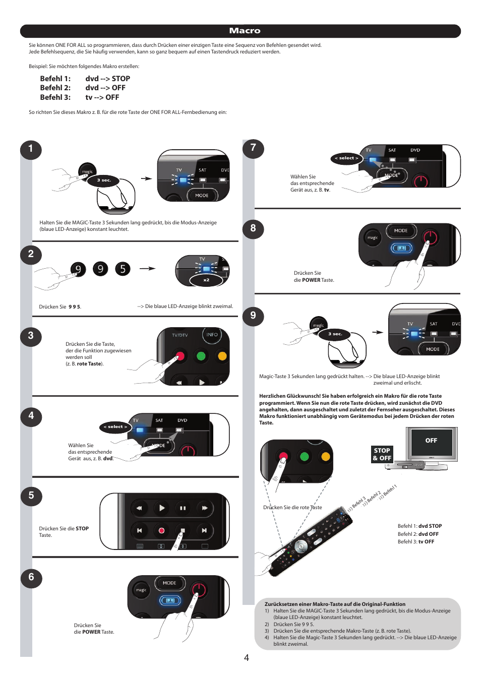 Macro | One for All URC-7130 Essence 3 User Manual | Page 102 / 193