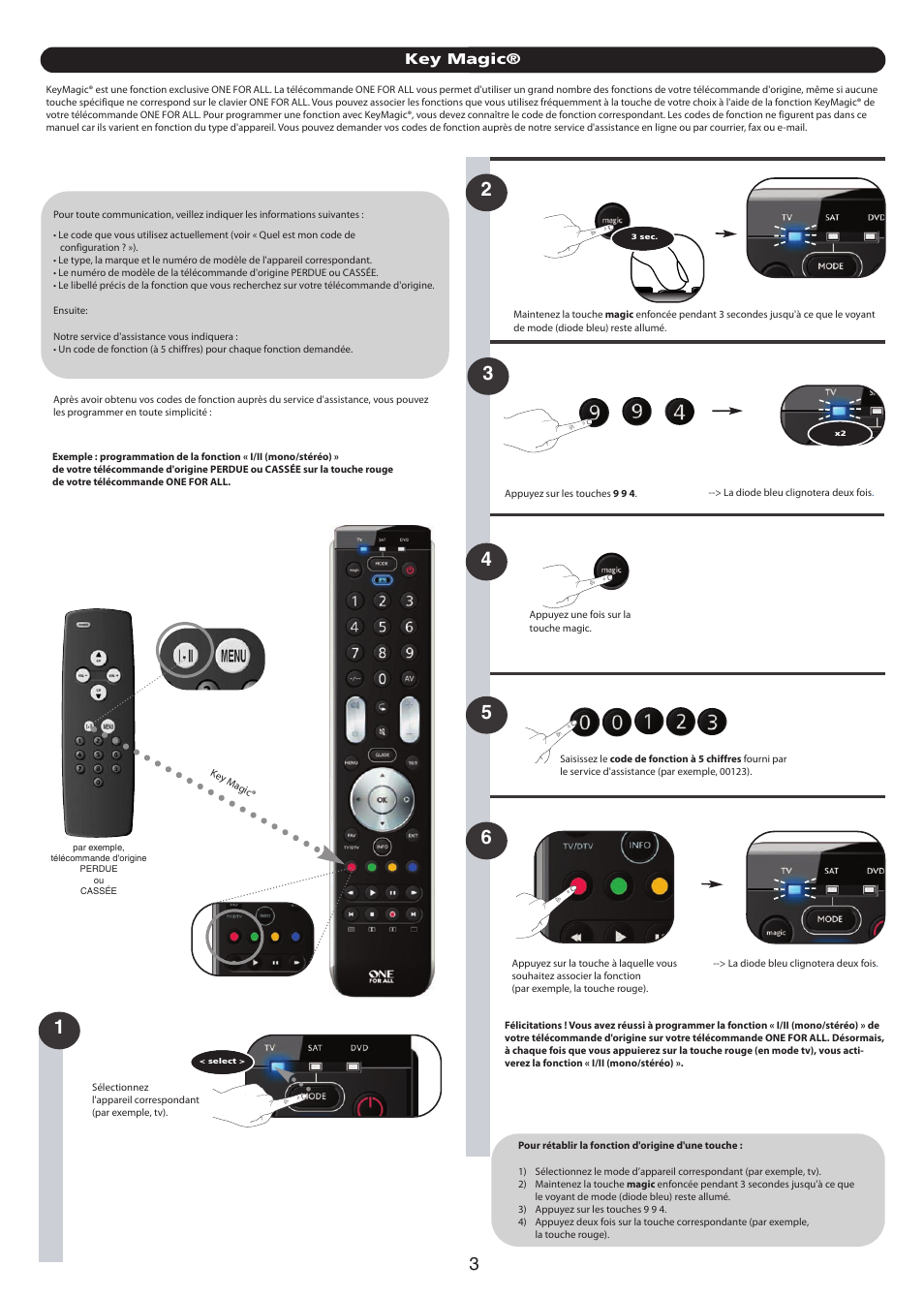 Key magic | One for All URC-7130 Essence 3 User Manual | Page 106 / 193