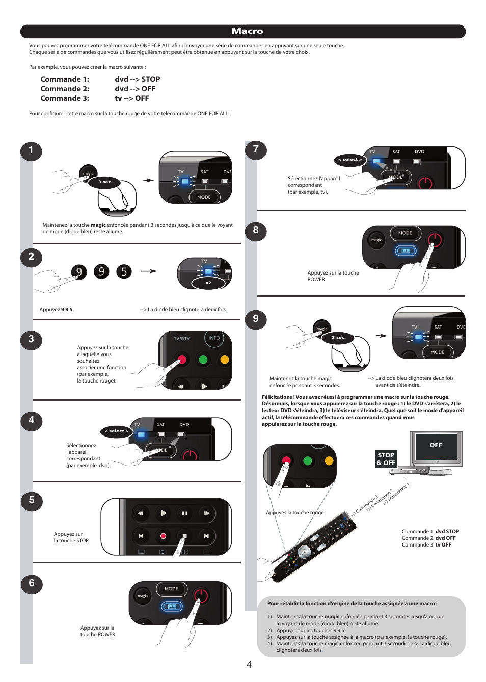 Macro | One for All URC-7130 Essence 3 User Manual | Page 107 / 193