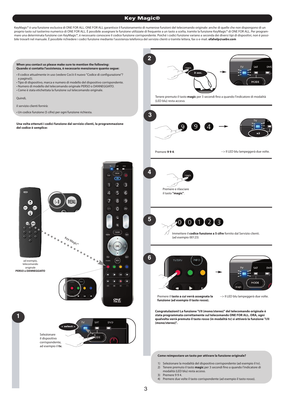 Key magic | One for All URC-7130 Essence 3 User Manual | Page 116 / 193