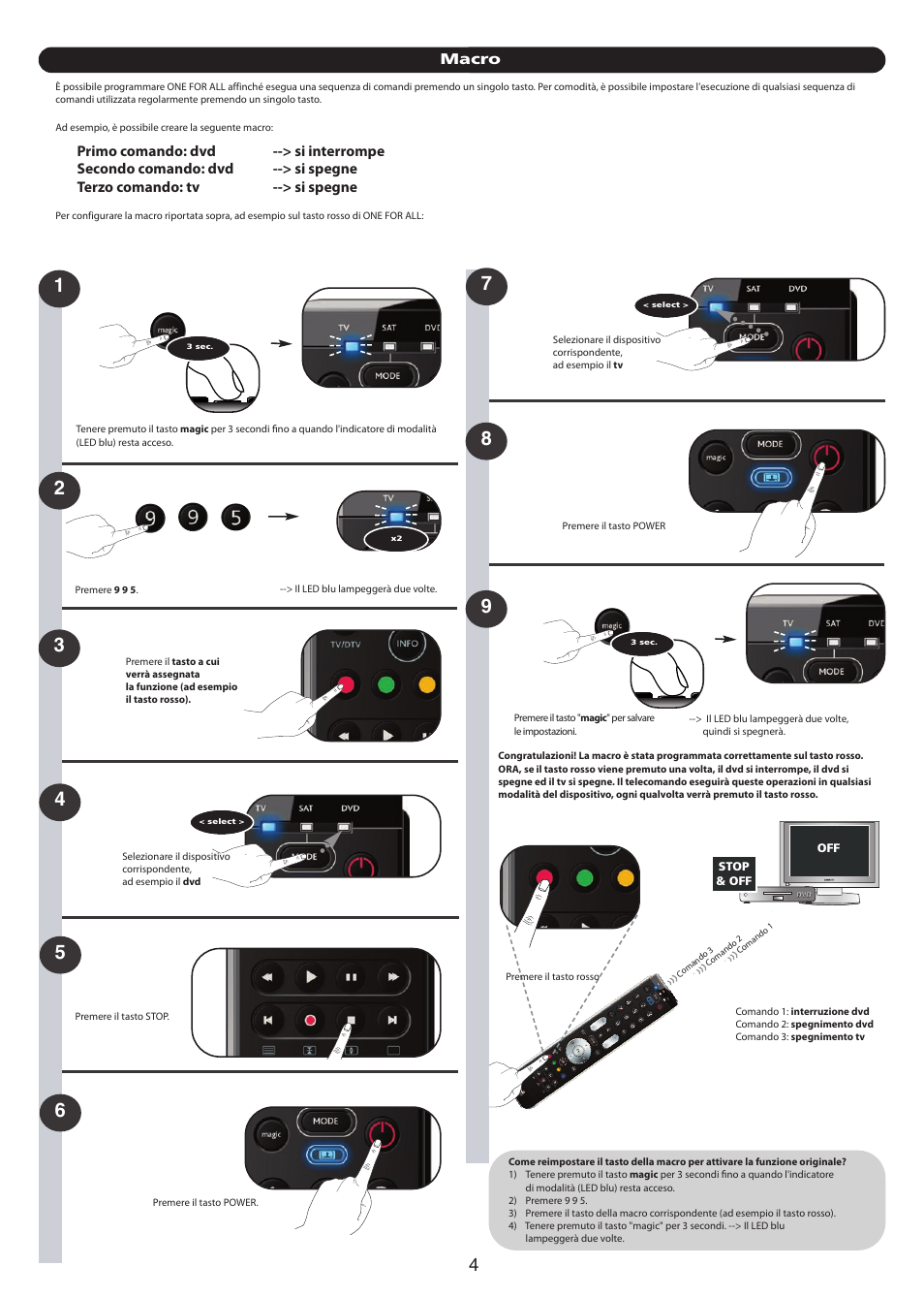 Macro | One for All URC-7130 Essence 3 User Manual | Page 117 / 193