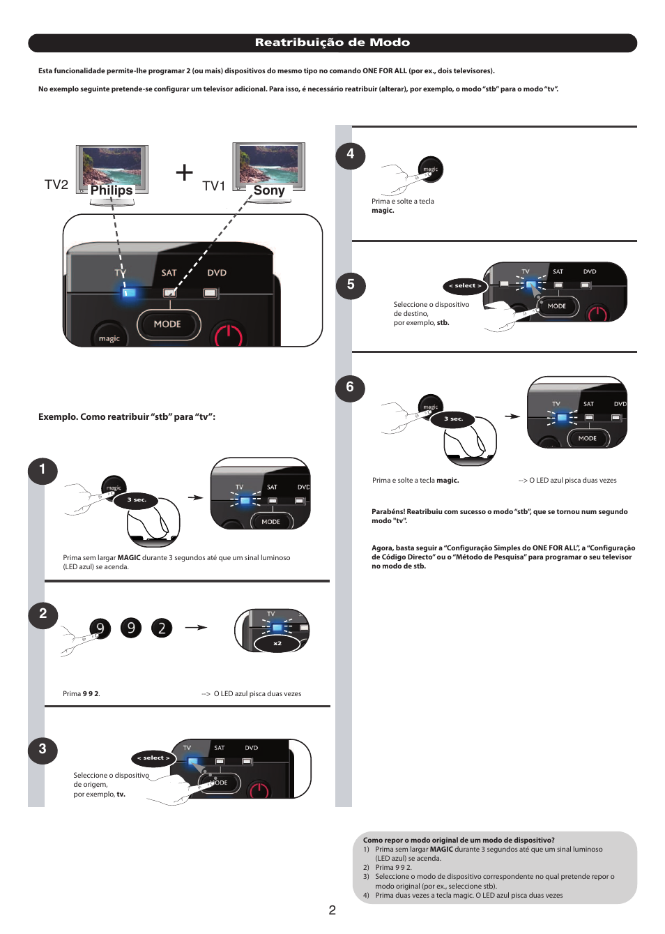 Philips sony tv1 tv2 | One for All URC-7130 Essence 3 User Manual | Page 120 / 193