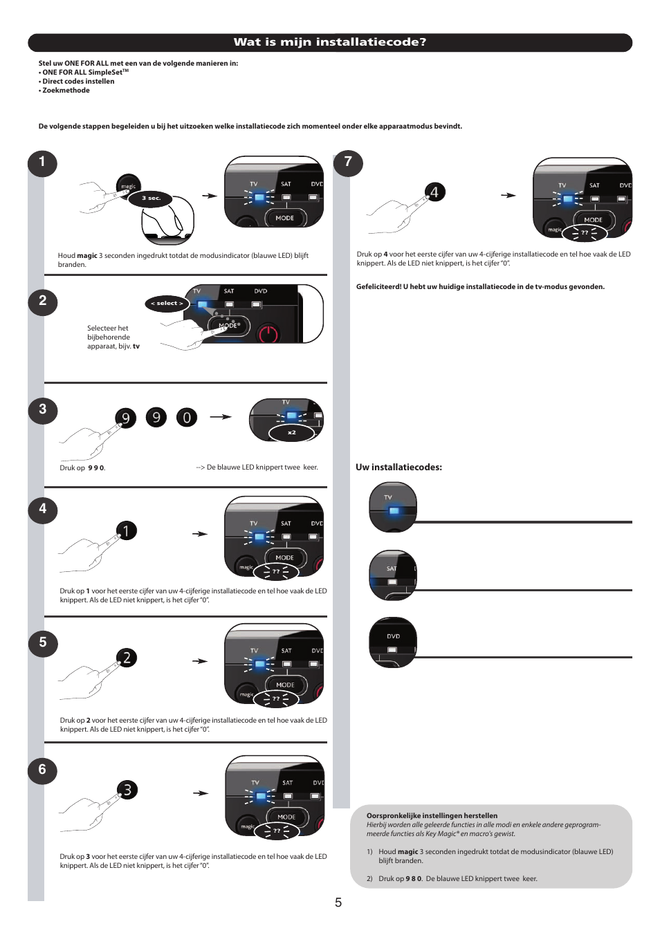 One for All URC-7130 Essence 3 User Manual | Page 128 / 193