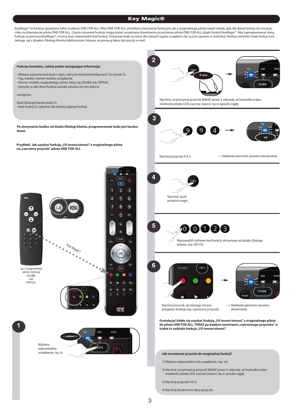 Key magic | One for All URC-7130 Essence 3 User Manual | Page 131 / 193