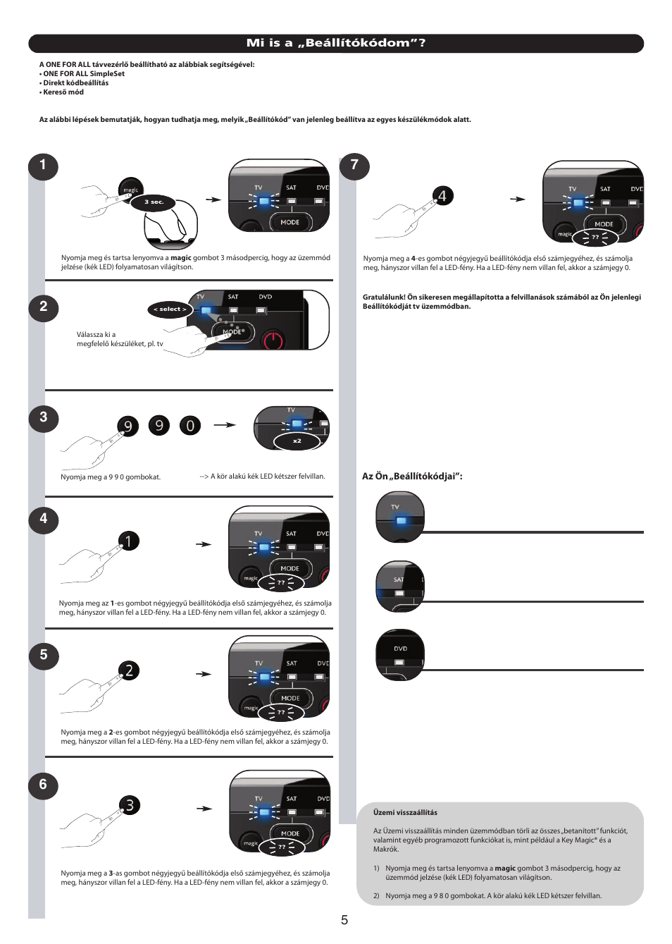 One for All URC-7130 Essence 3 User Manual | Page 138 / 193