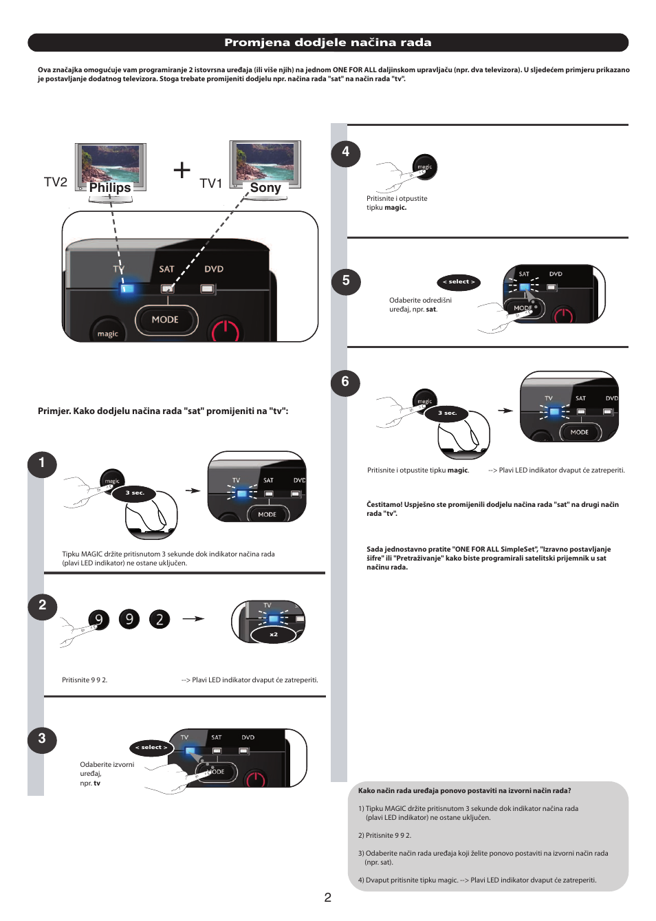 Philips sony tv1 tv2 | One for All URC-7130 Essence 3 User Manual | Page 140 / 193