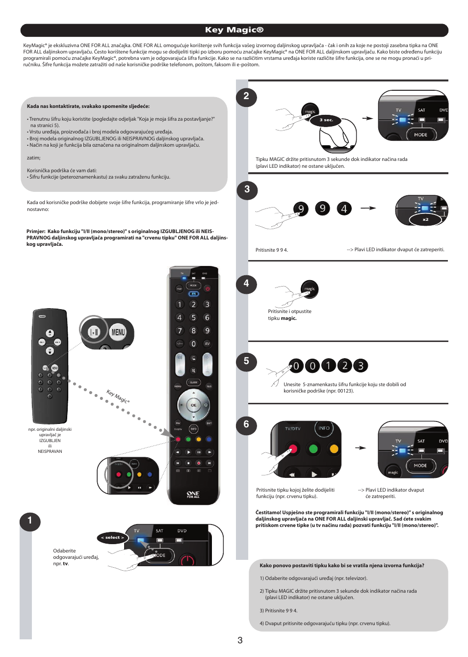 Key magic | One for All URC-7130 Essence 3 User Manual | Page 141 / 193