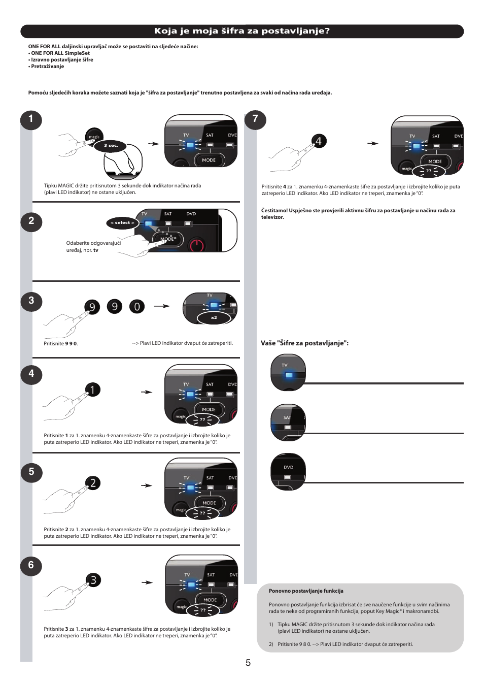 One for All URC-7130 Essence 3 User Manual | Page 143 / 193