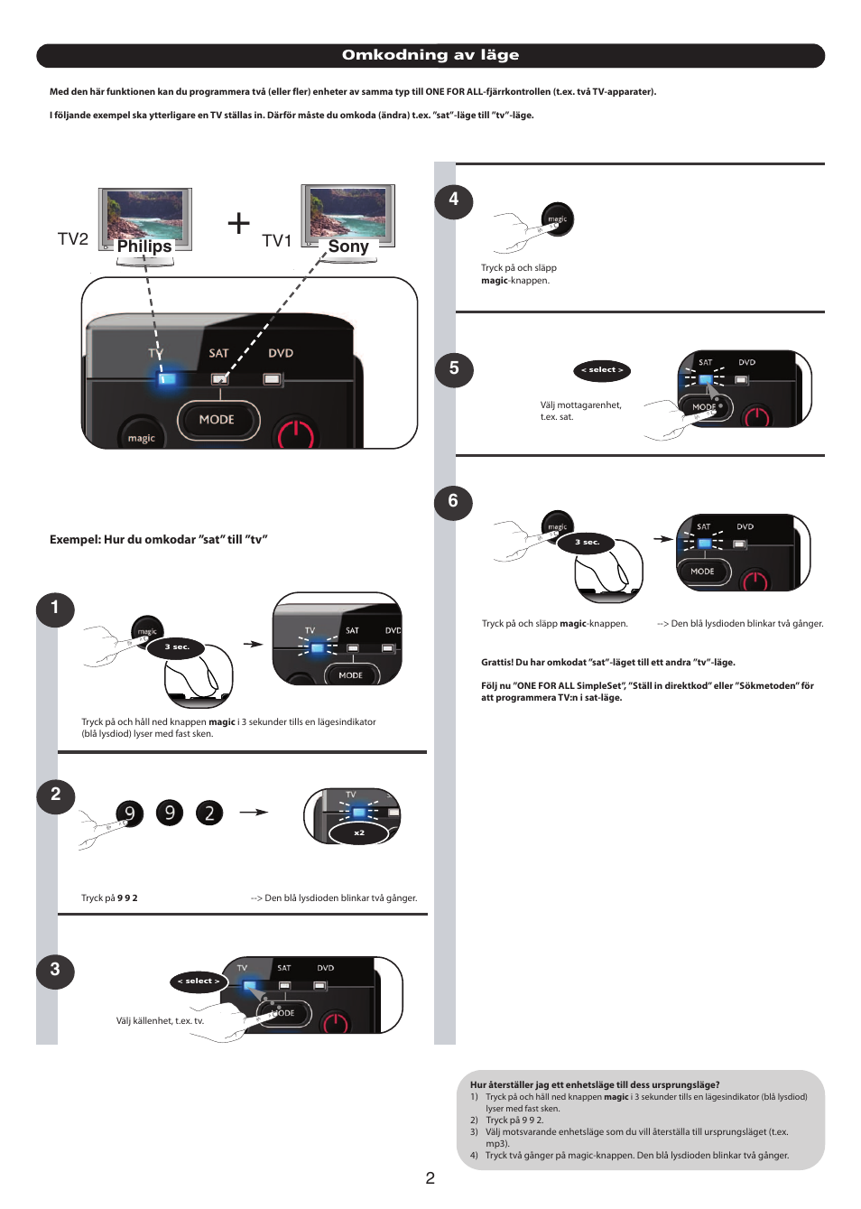 Philips sony tv1 tv2 | One for All URC-7130 Essence 3 User Manual | Page 160 / 193