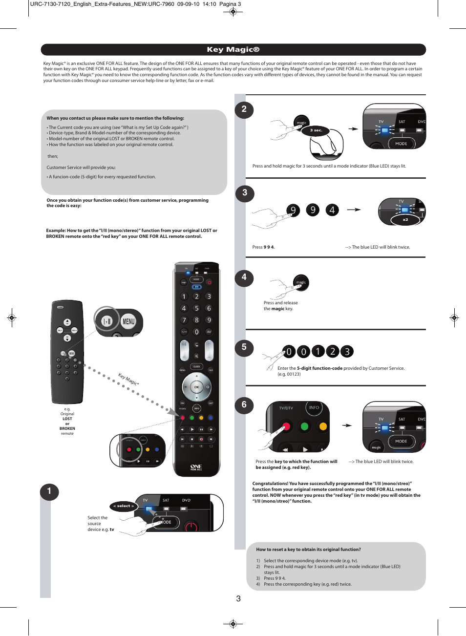 Key magic | One for All URC-7130 Essence 3 User Manual | Page 96 / 193