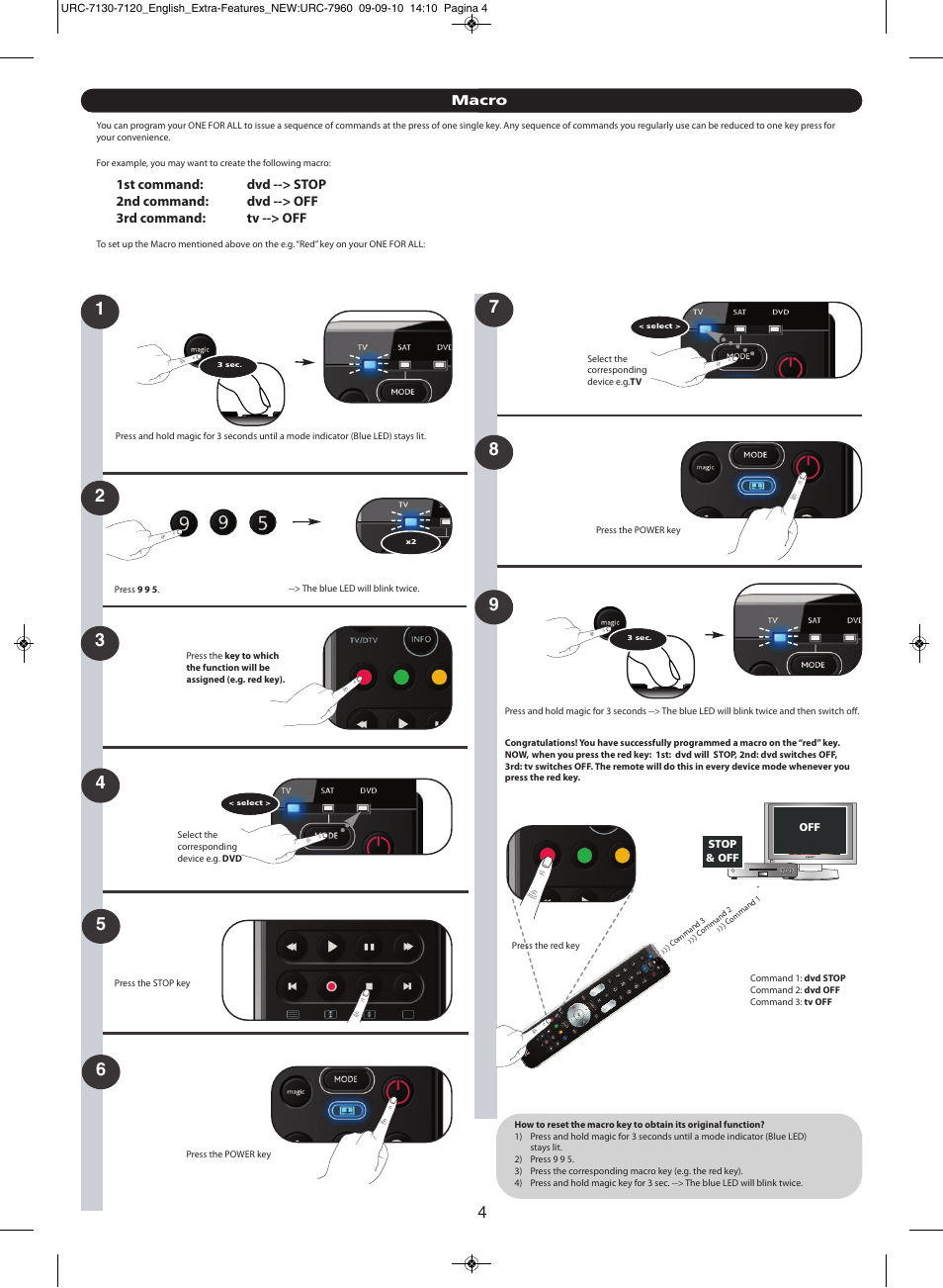 Macro | One for All URC-7130 Essence 3 User Manual | Page 97 / 193