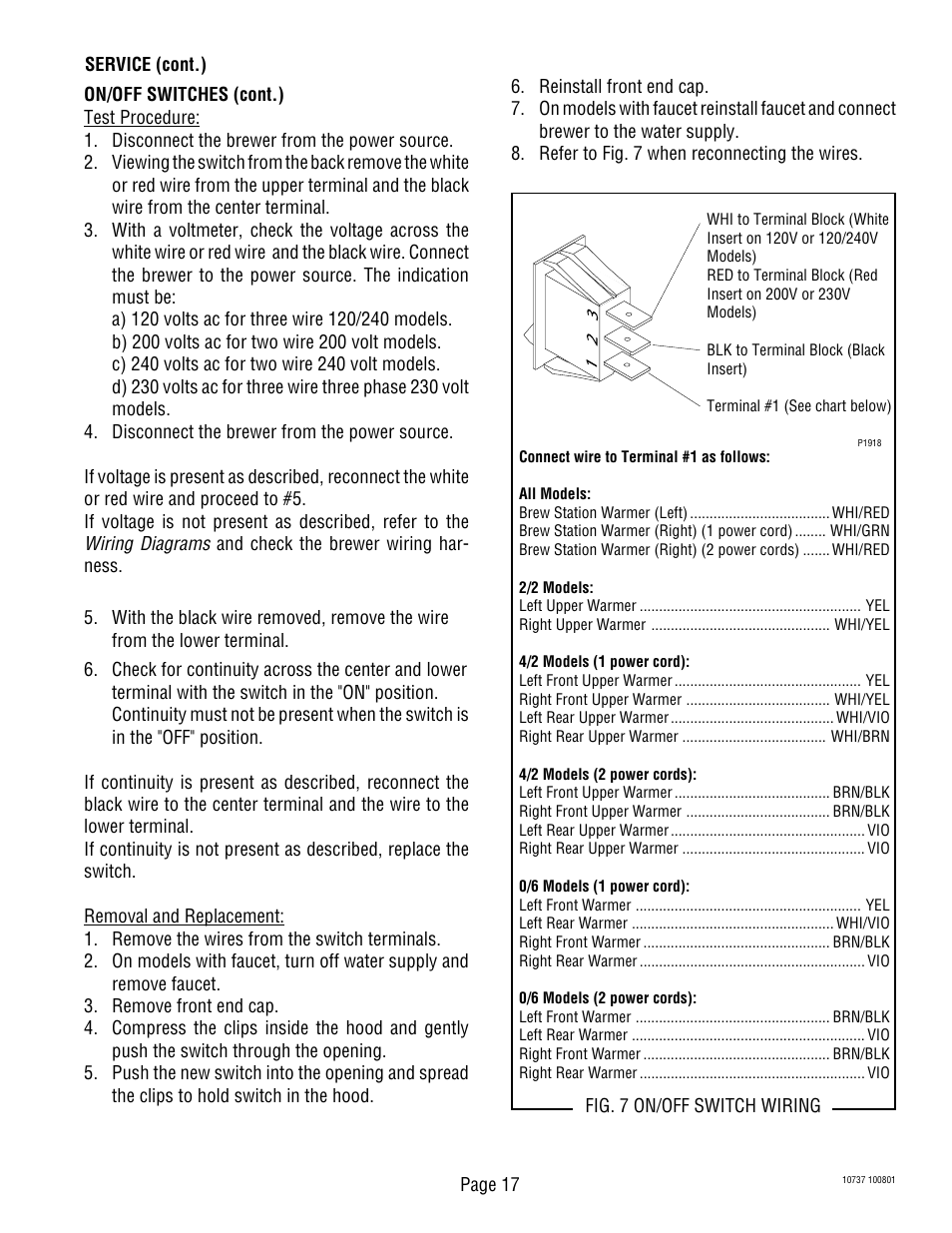 Bunn CWTF TWIN-APS User Manual | Page 17 / 34