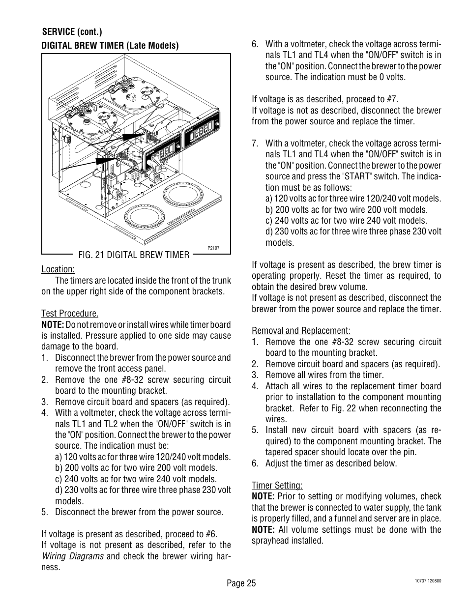 Bunn CWTF TWIN-APS User Manual | Page 25 / 34