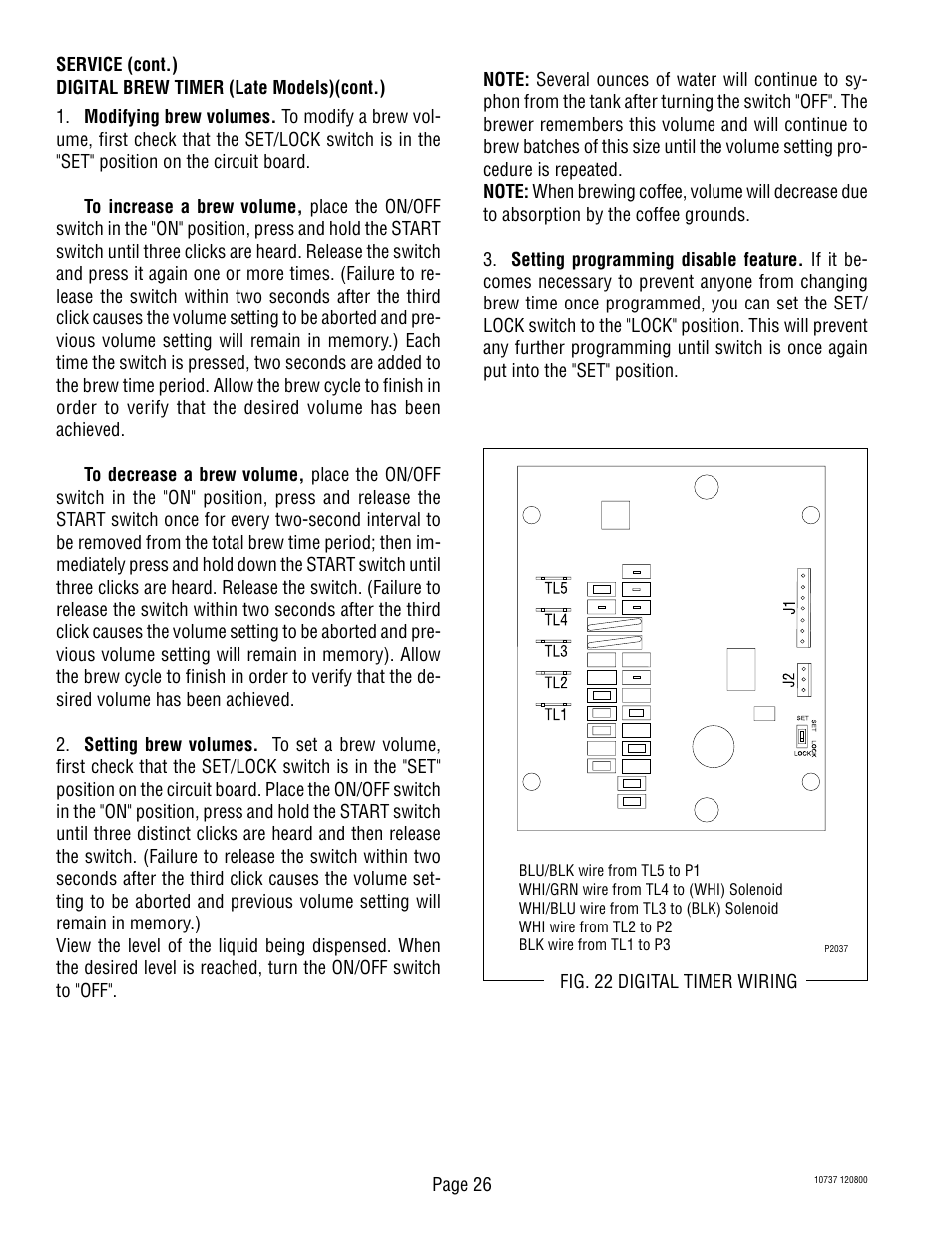 Bunn CWTF TWIN-APS User Manual | Page 26 / 34