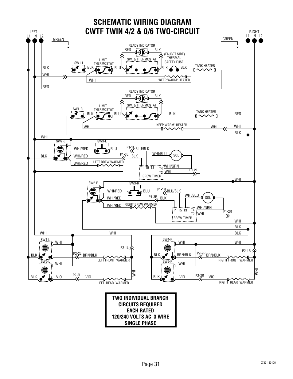 Page 31 | Bunn CWTF TWIN-APS User Manual | Page 31 / 34