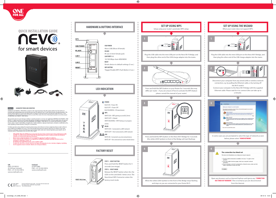 One for All URC 8800 Tablet remote User Manual | 2 pages