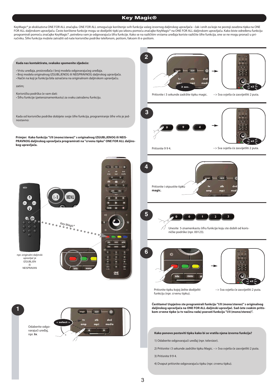 Key magic | One for All URC 7962 Smart Control Motion - Extra features manual User Manual | Page 34 / 64