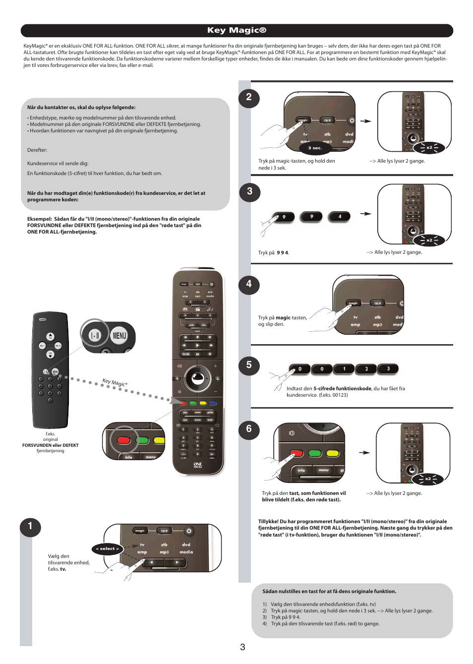 Key magic | One for All URC 7962 Smart Control Motion - Extra features manual User Manual | Page 40 / 64