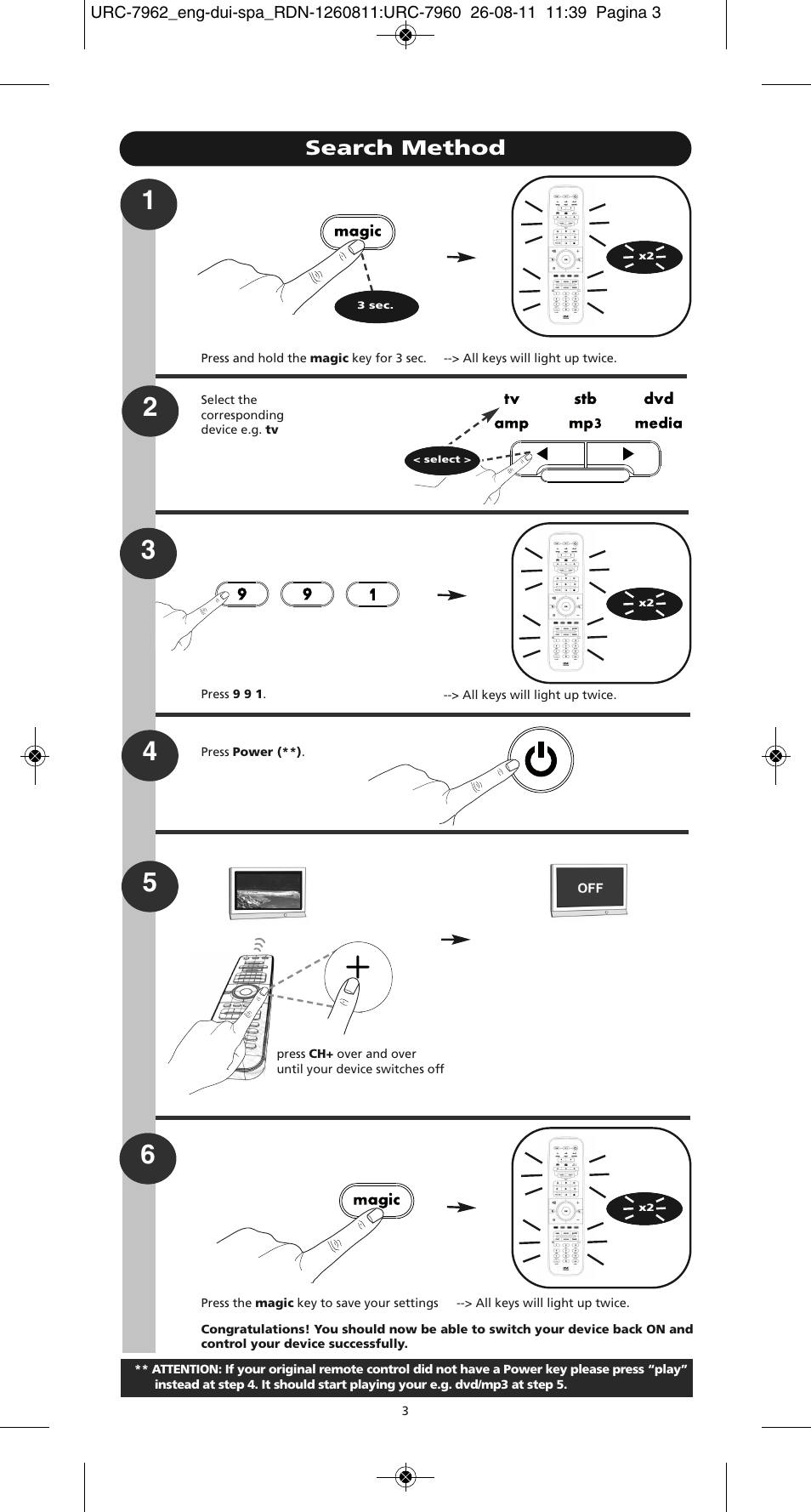 Search method | One for All URC 7962 Smart Control Motion - Manual and Code list User Manual | Page 12 / 196