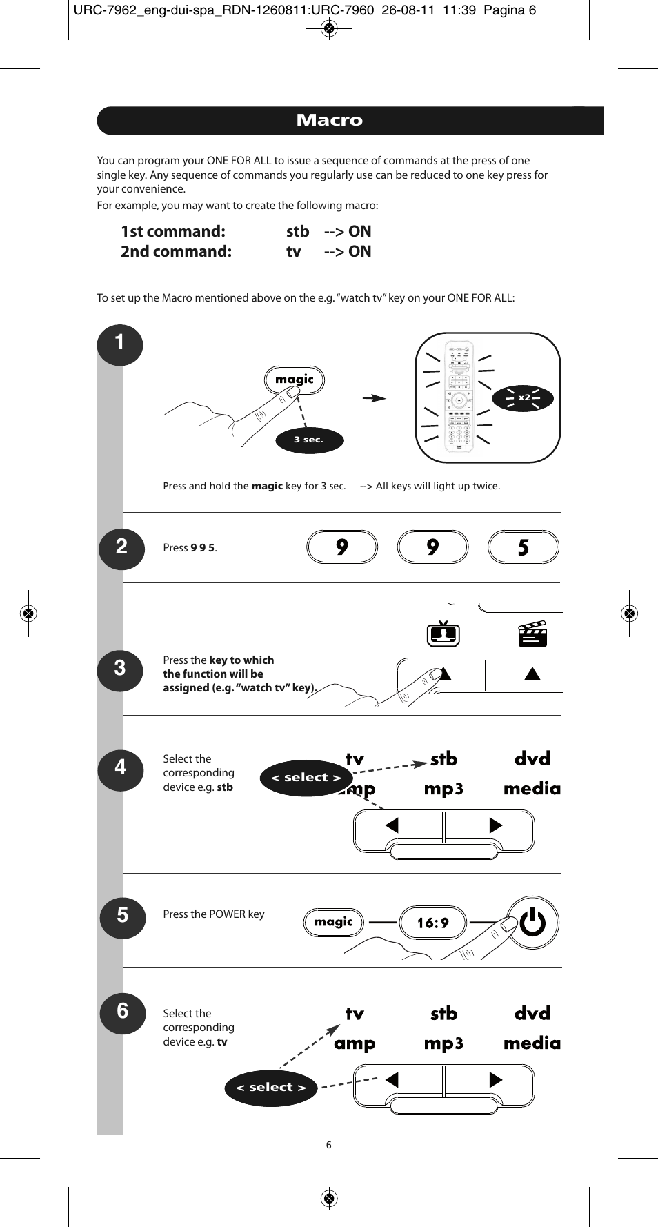 One for All URC 7962 Smart Control Motion - Manual and Code list User Manual | Page 15 / 196