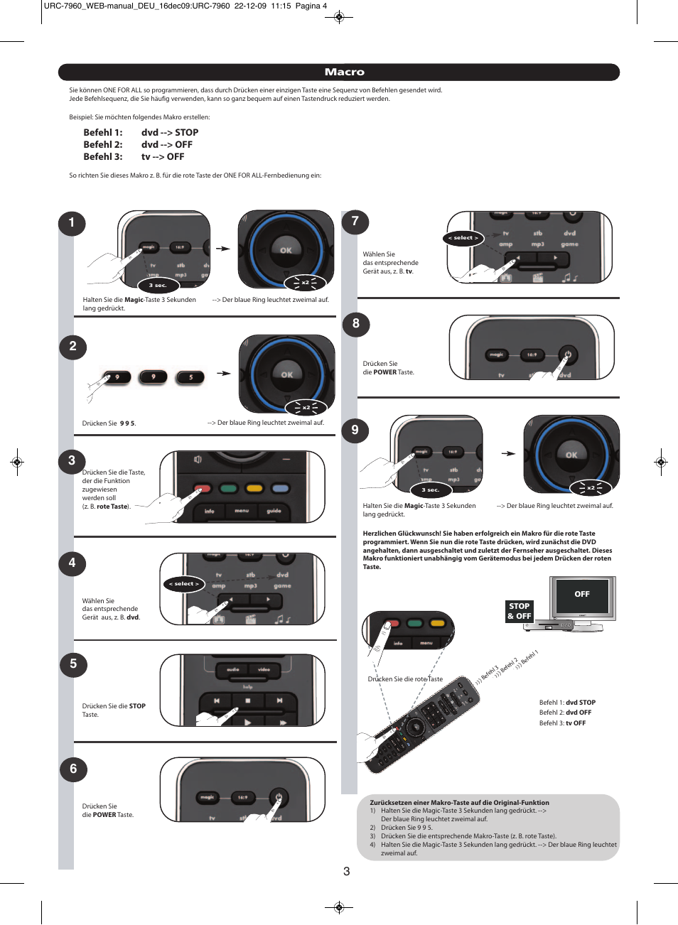 Macro | One for All URC 7960 Smart Control User Manual | Page 10 / 106