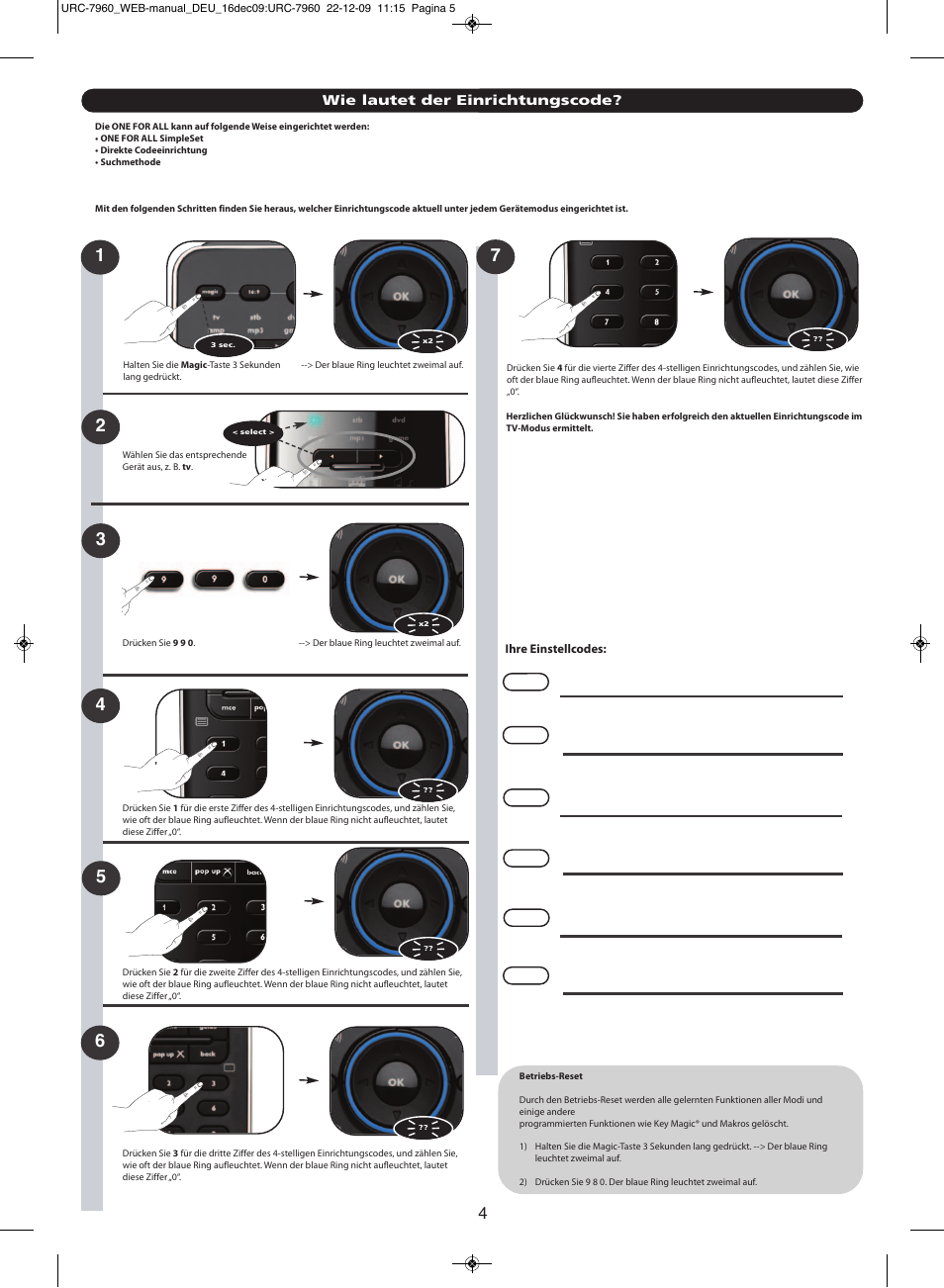 One for All URC 7960 Smart Control User Manual | Page 11 / 106