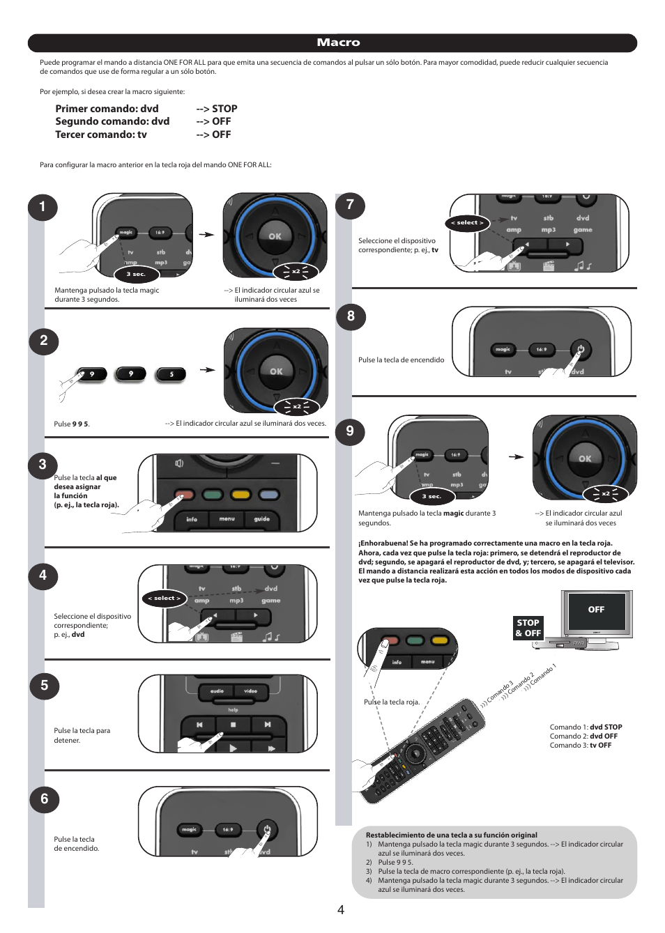 Macro | One for All URC 7960 Smart Control User Manual | Page 20 / 106