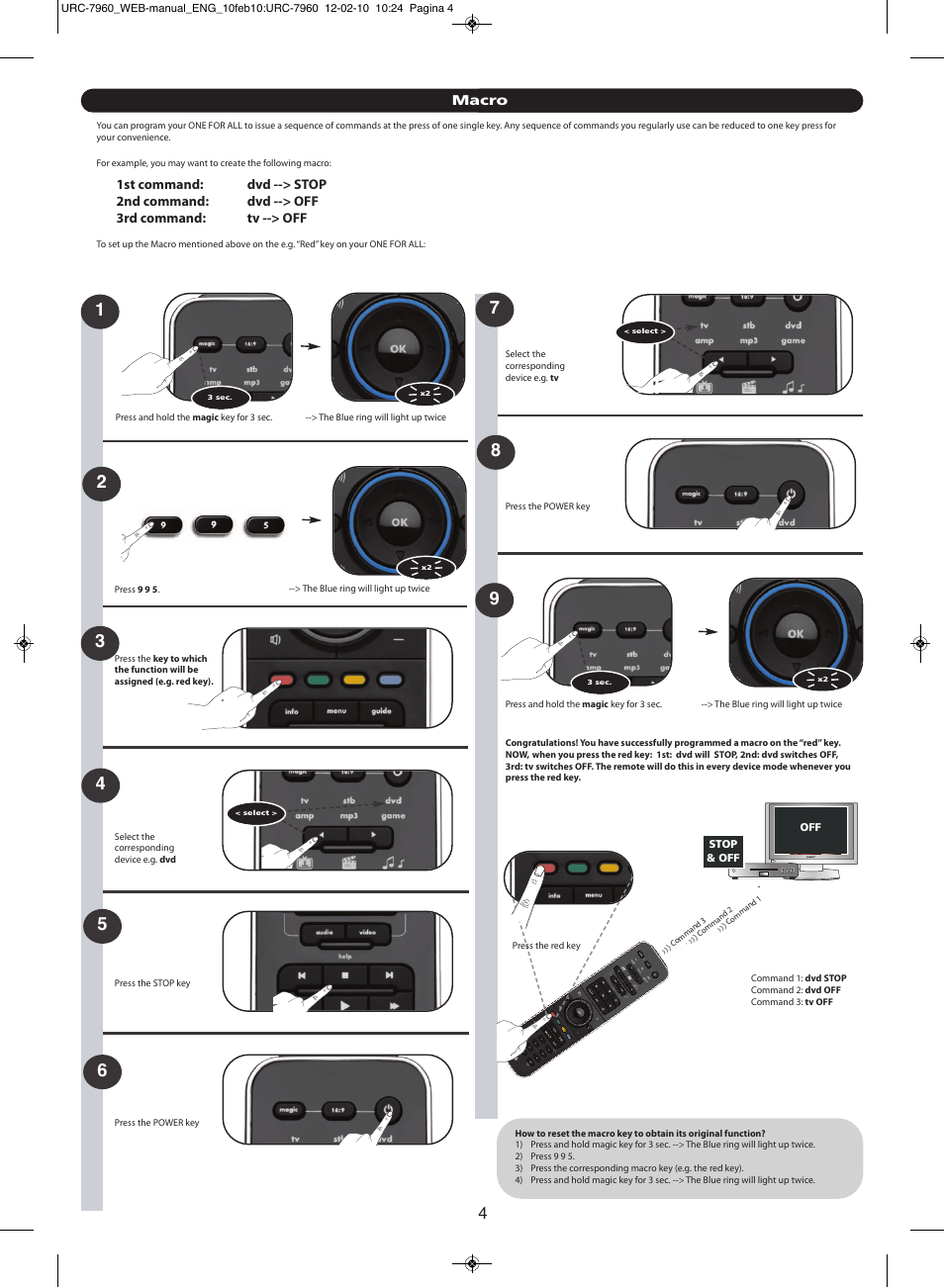 Macro | One for All URC 7960 Smart Control User Manual | Page 5 / 106