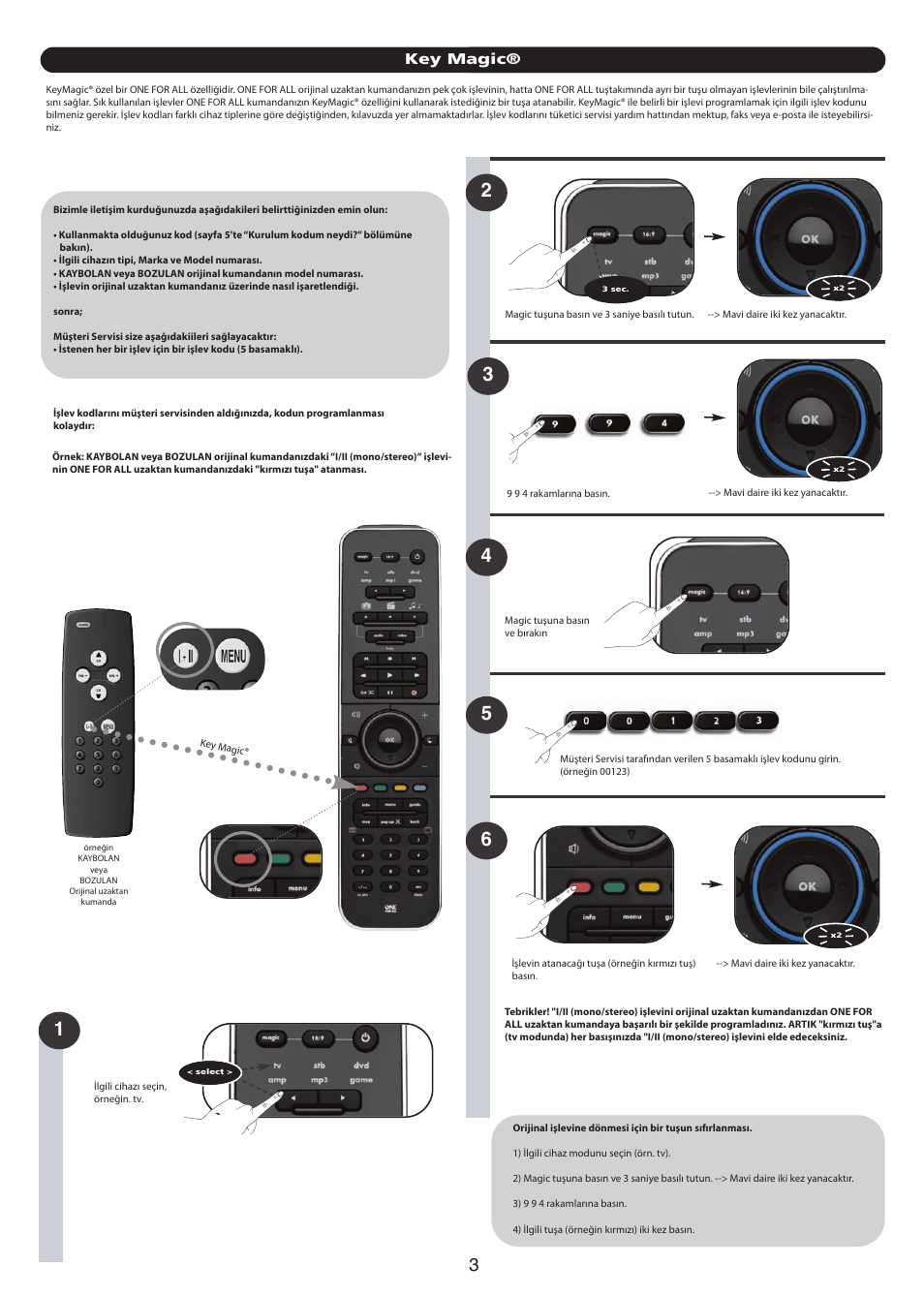 Key magic | One for All URC 7960 Smart Control User Manual | Page 94 / 106