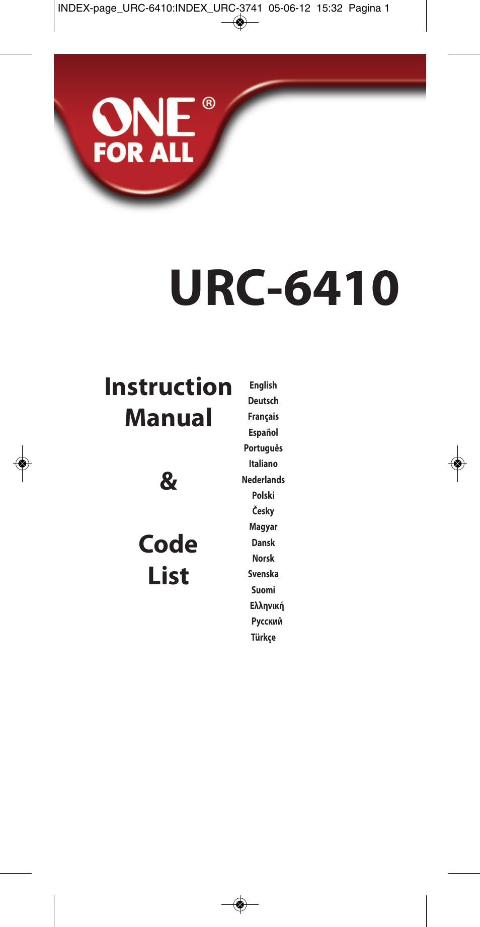 One for All URC 6410 Simple TV User Manual | 120 pages