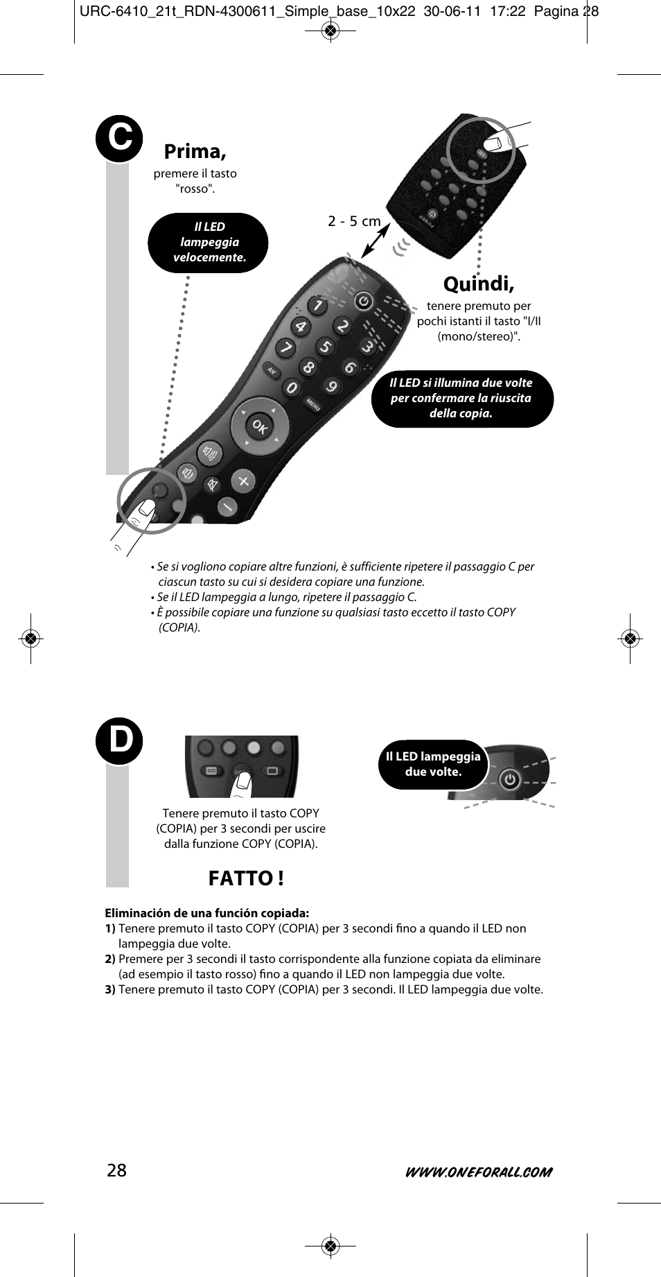 Quindi, Fatto, Prima | One for All URC 6410 Simple TV User Manual | Page 29 / 120