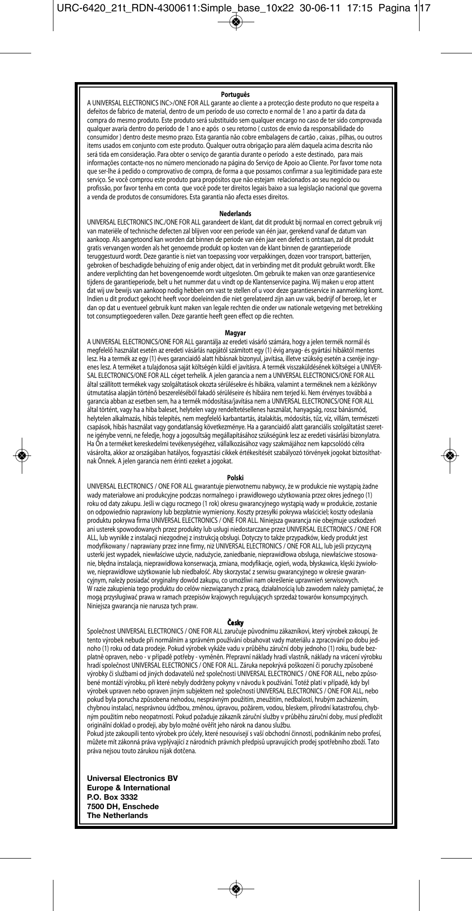 One for All URC 6420 Simple 2 User Manual | Page 114 / 125