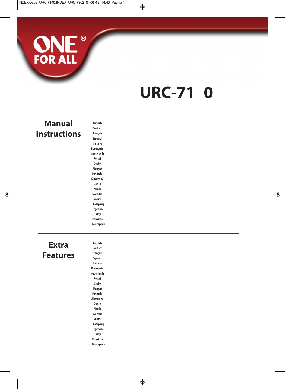 One for All URC 7110 Essence TV User Manual | 146 pages