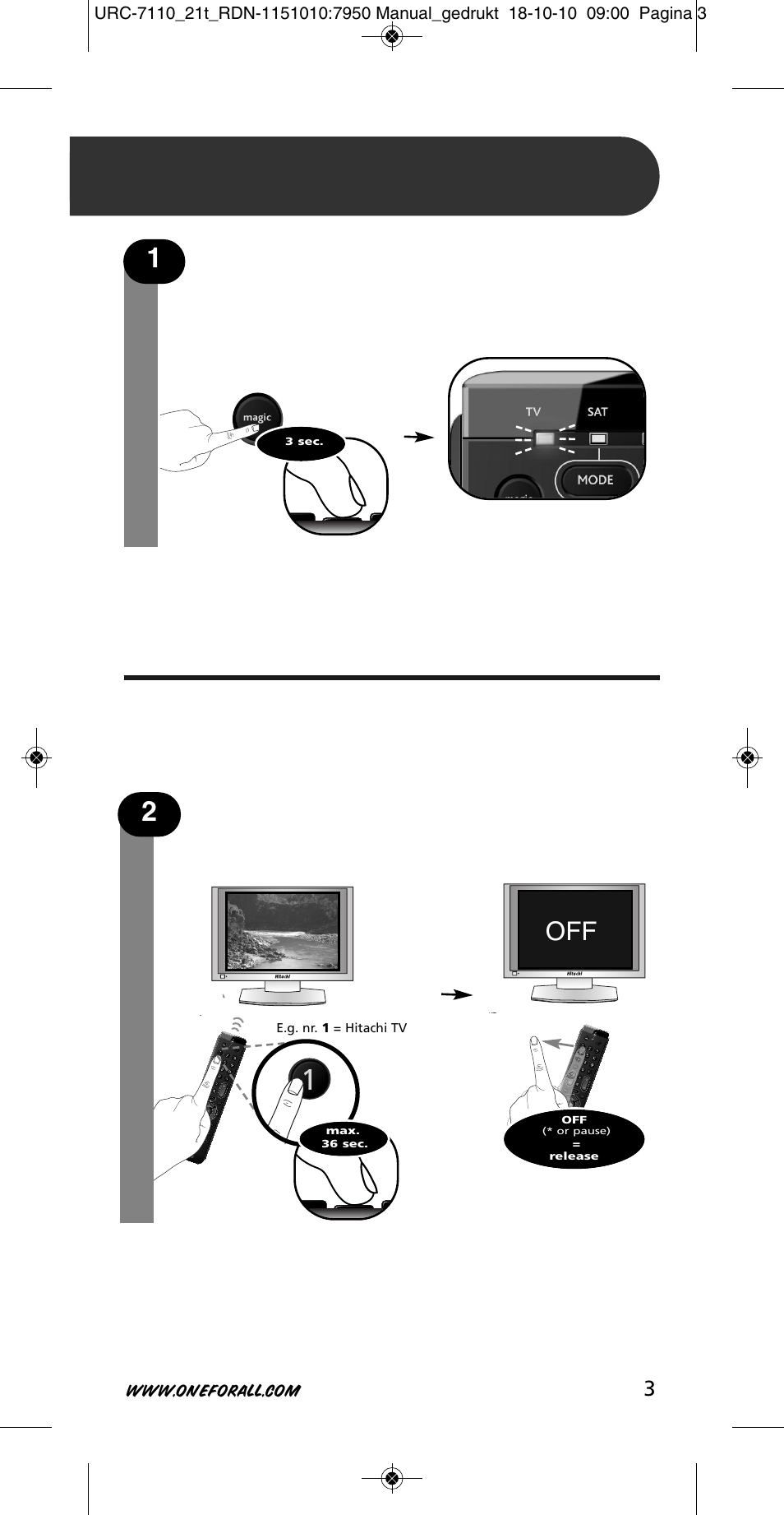 One for All URC 7110 Essence TV User Manual | Page 4 / 146