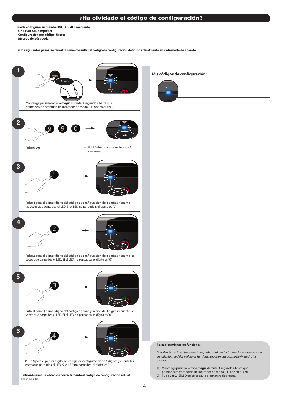 One for All URC 7110 Essence TV User Manual | Page 82 / 146