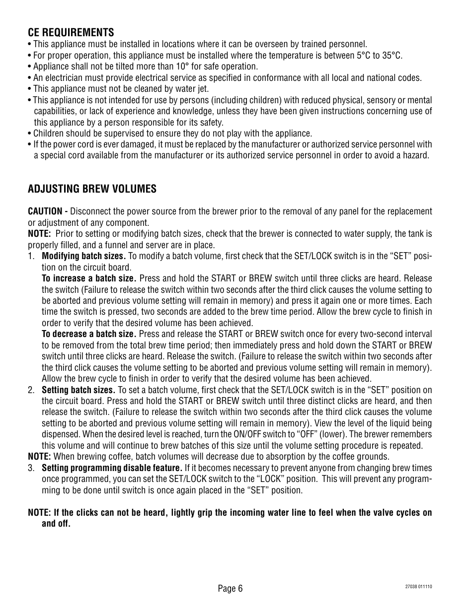 Bunn -Omatic 270380000H User Manual | Page 6 / 7