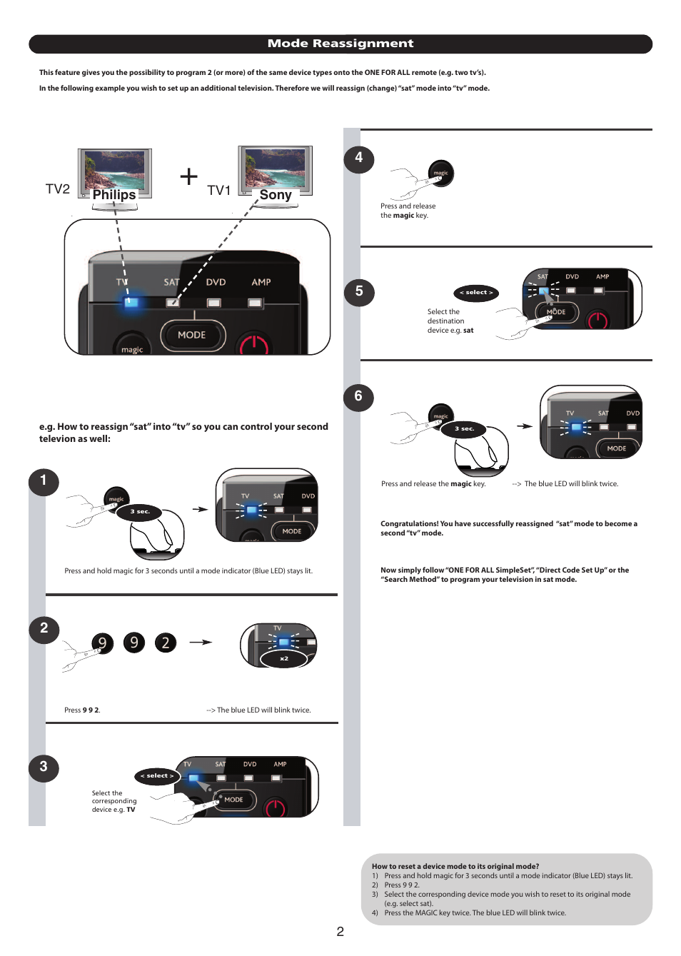 Philips sony tv1 tv2 | One for All URC 7140 Essence 4 User Manual | Page 115 / 218