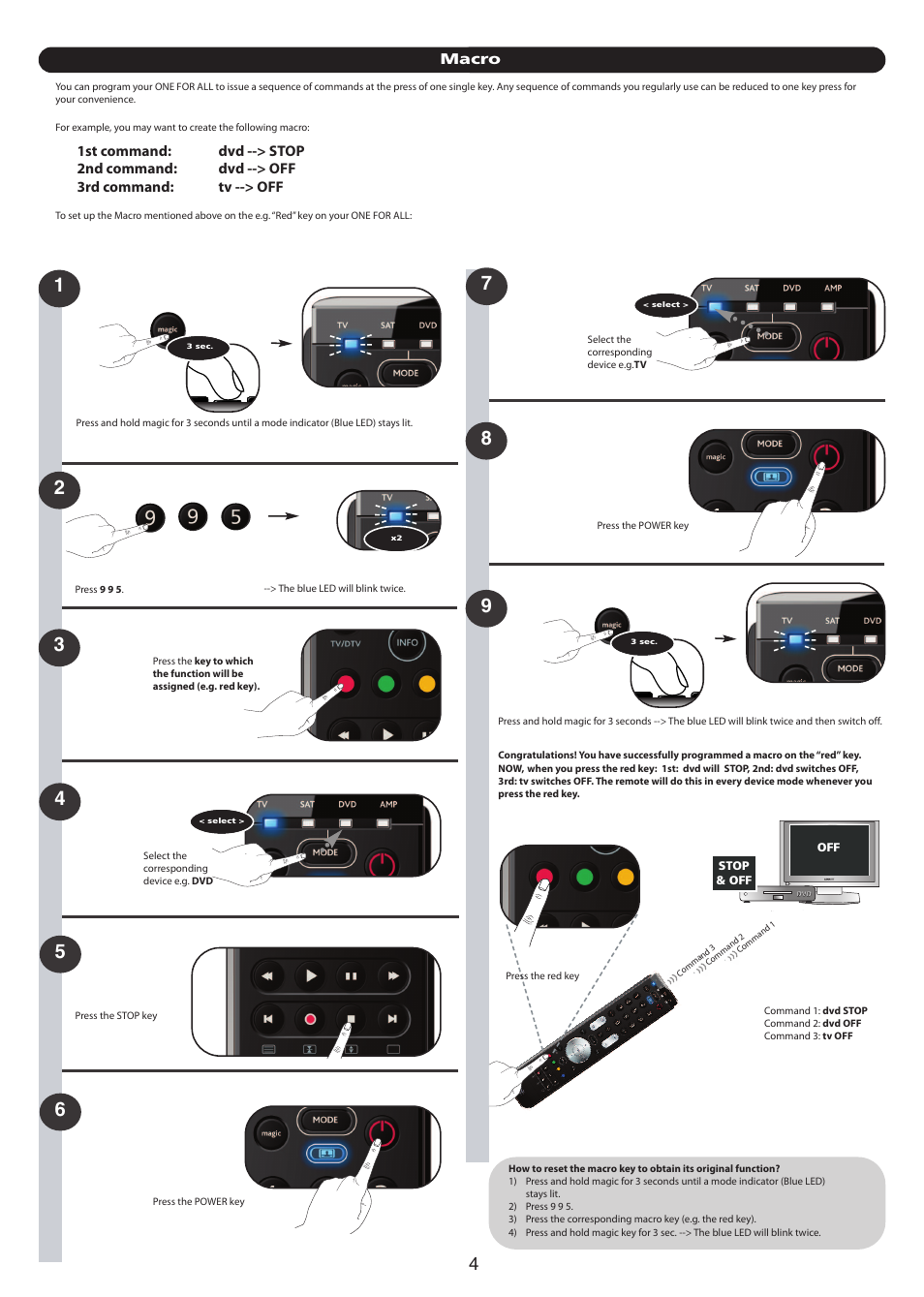 Macro | One for All URC 7140 Essence 4 User Manual | Page 117 / 218