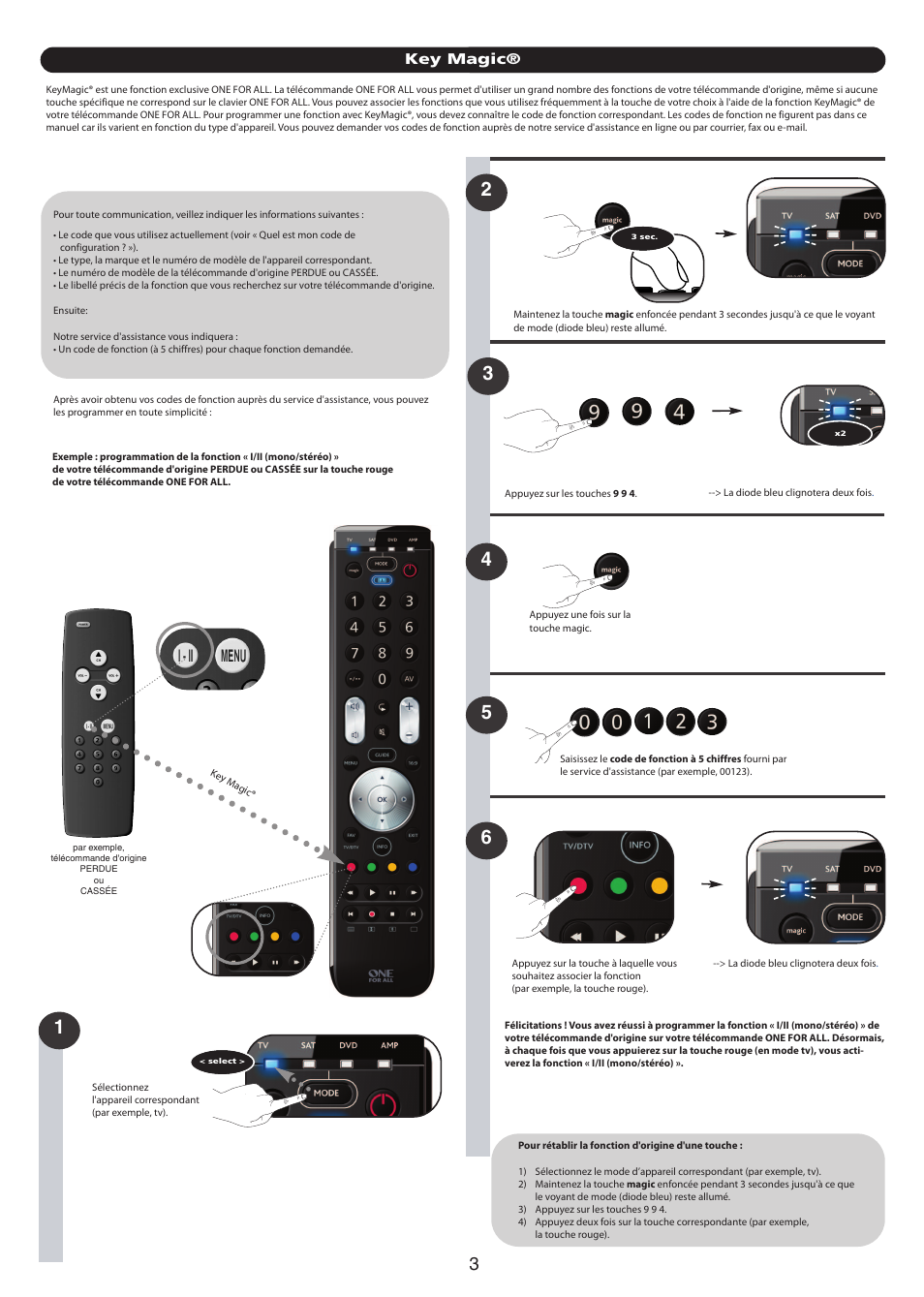 Key magic | One for All URC 7140 Essence 4 User Manual | Page 126 / 218