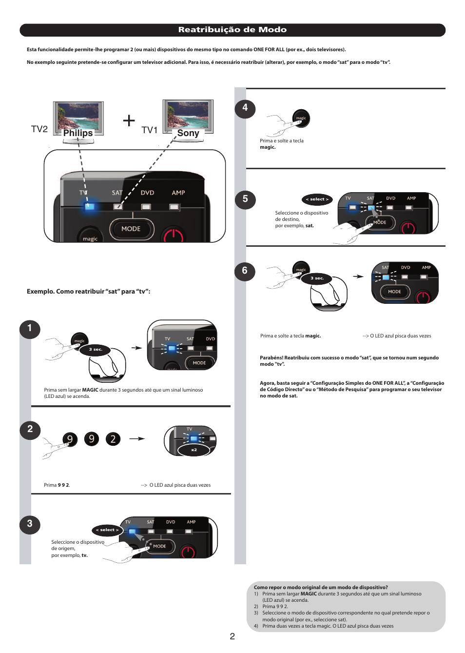 Philips sony tv1 tv2 | One for All URC 7140 Essence 4 User Manual | Page 140 / 218