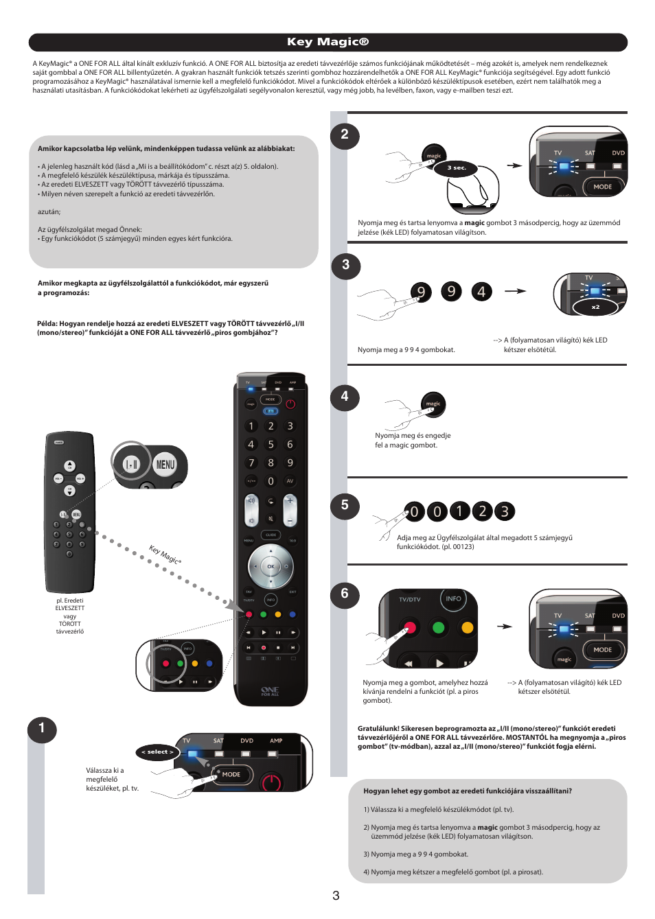 Key magic | One for All URC 7140 Essence 4 User Manual | Page 156 / 218