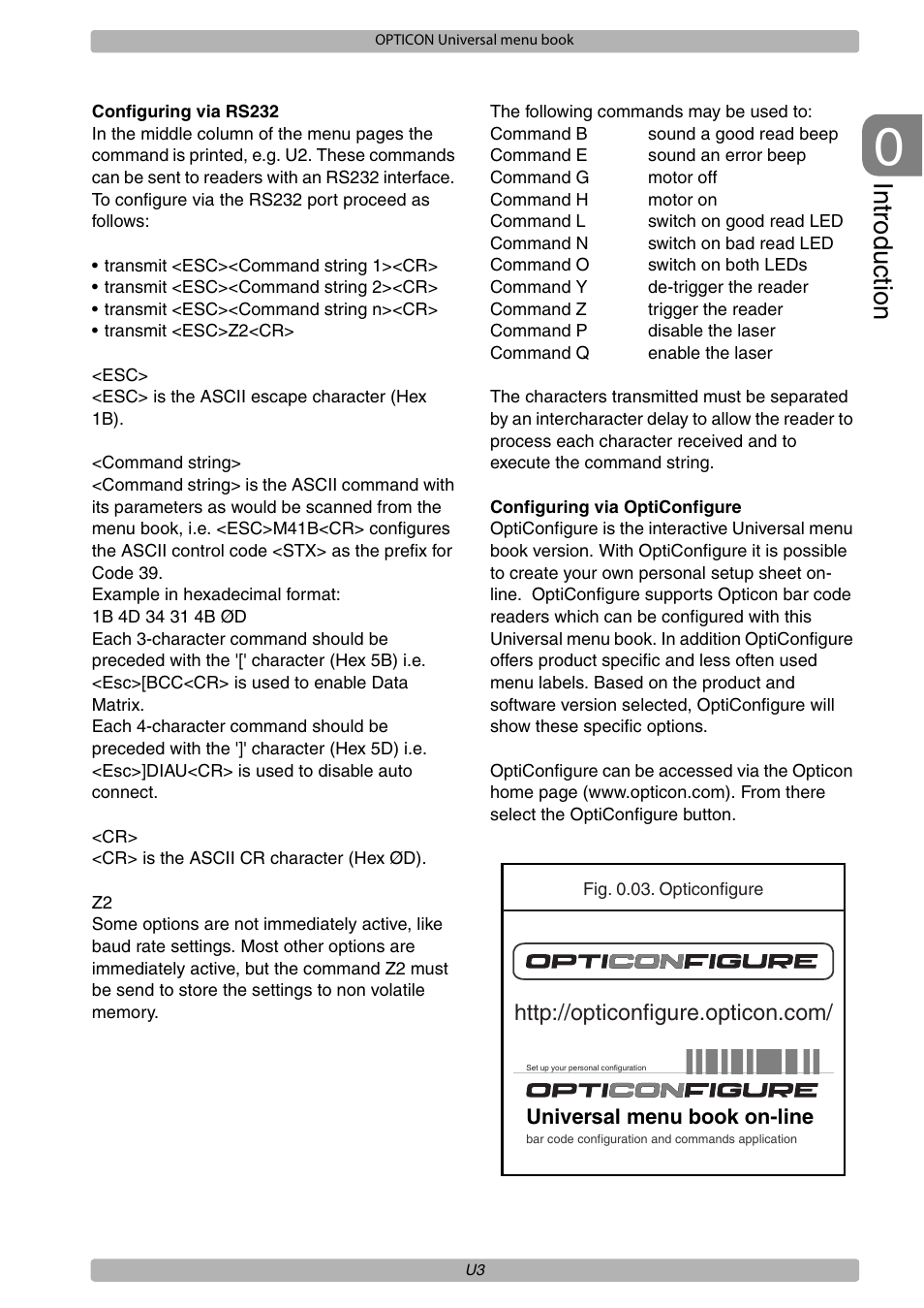 Introduction | Opticon XPT 3125 Universal menubook User Manual | Page 10 / 151