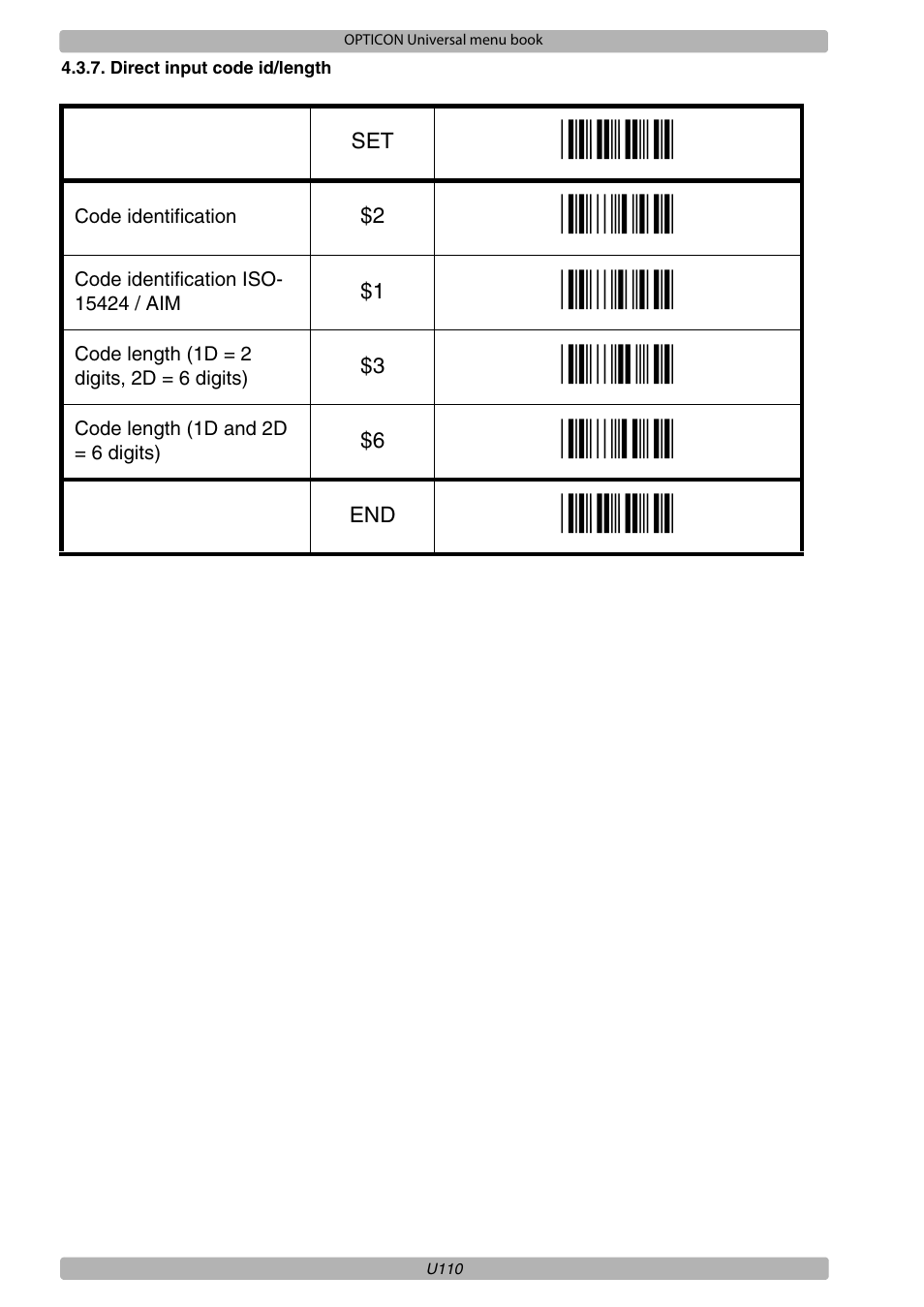 Opticon XPT 3125 Universal menubook User Manual | Page 117 / 151