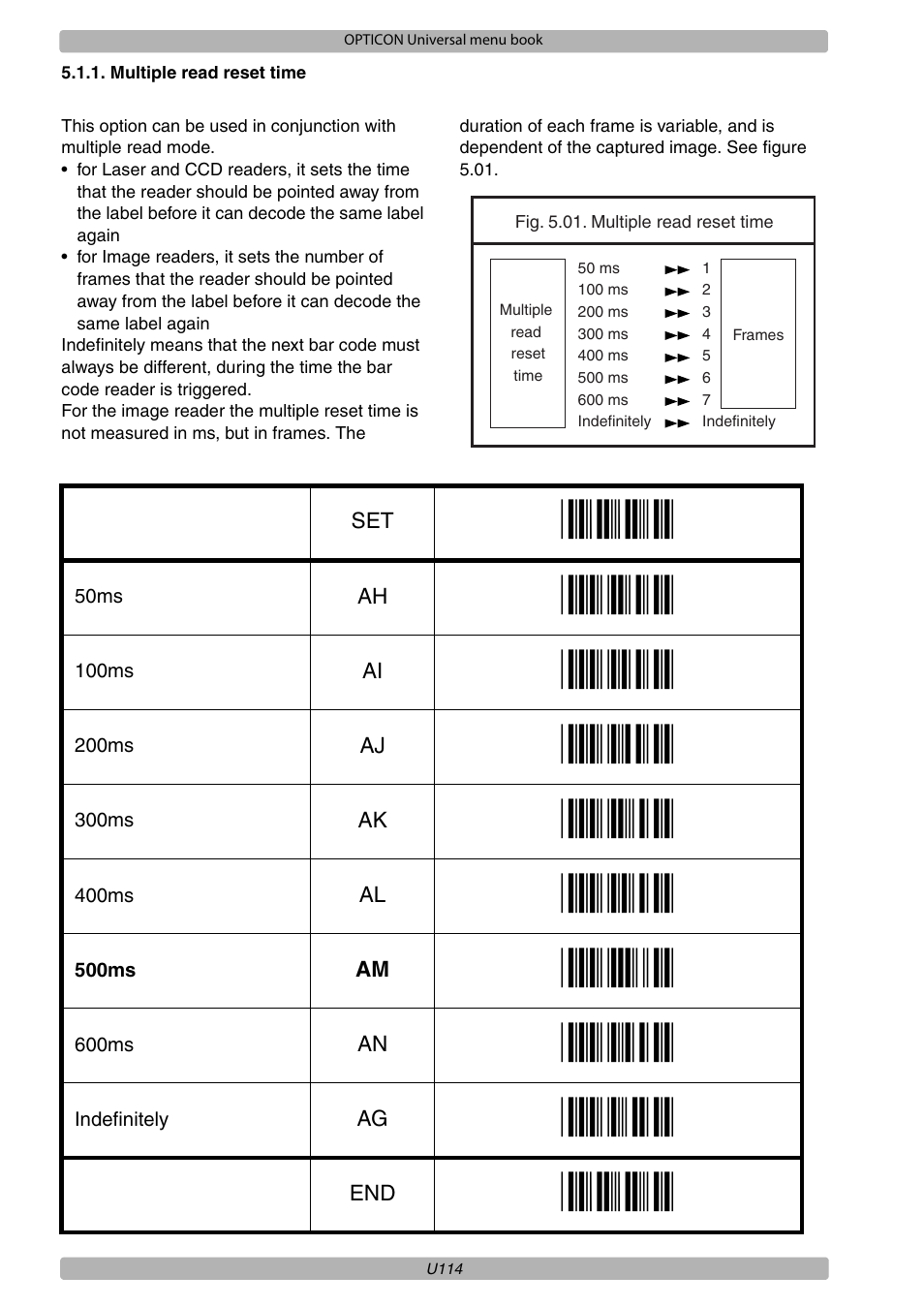 Opticon XPT 3125 Universal menubook User Manual | Page 121 / 151