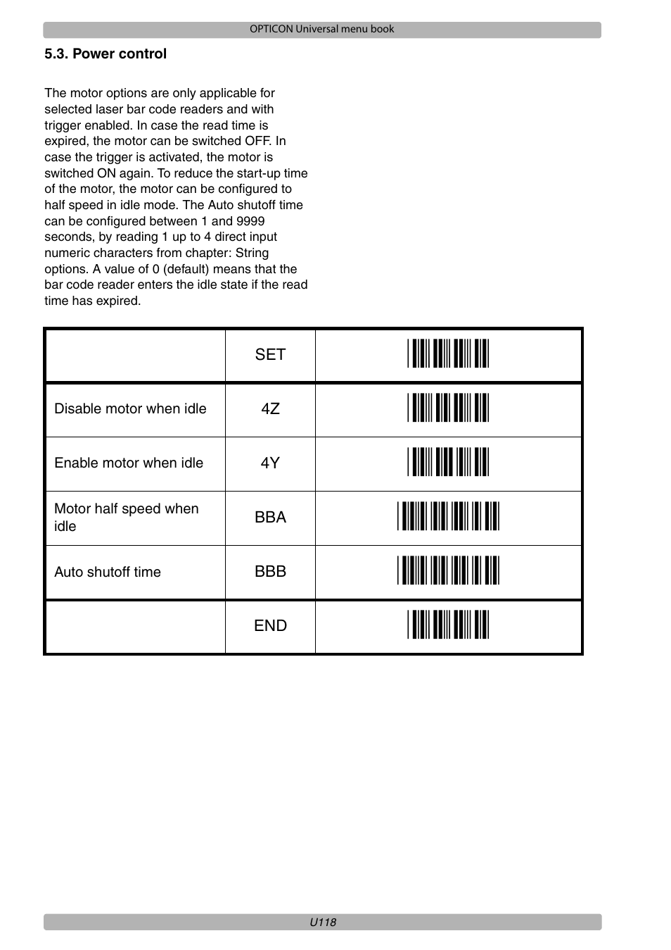 Opticon XPT 3125 Universal menubook User Manual | Page 125 / 151
