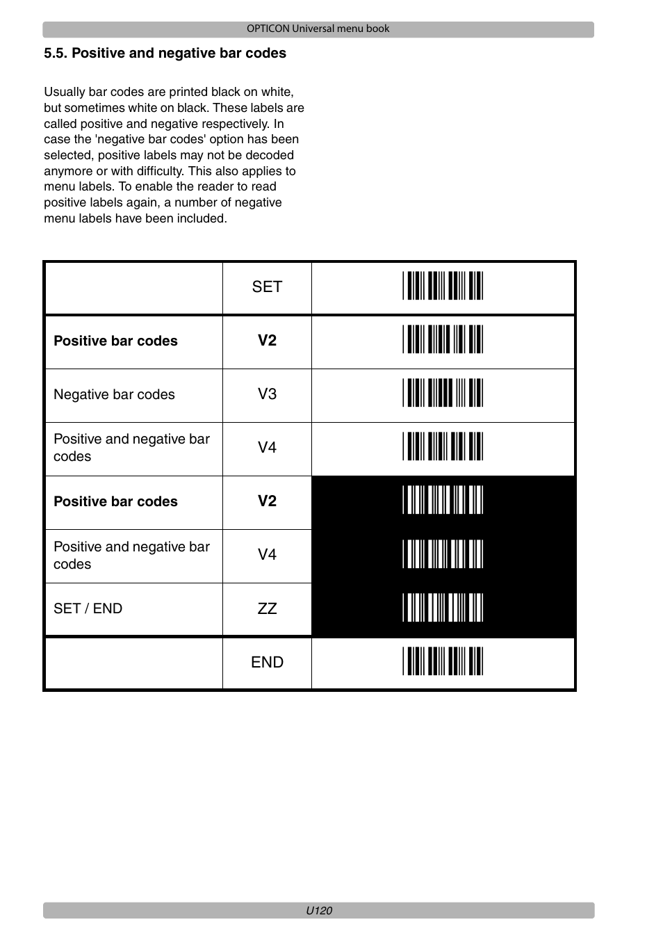 Opticon XPT 3125 Universal menubook User Manual | Page 127 / 151
