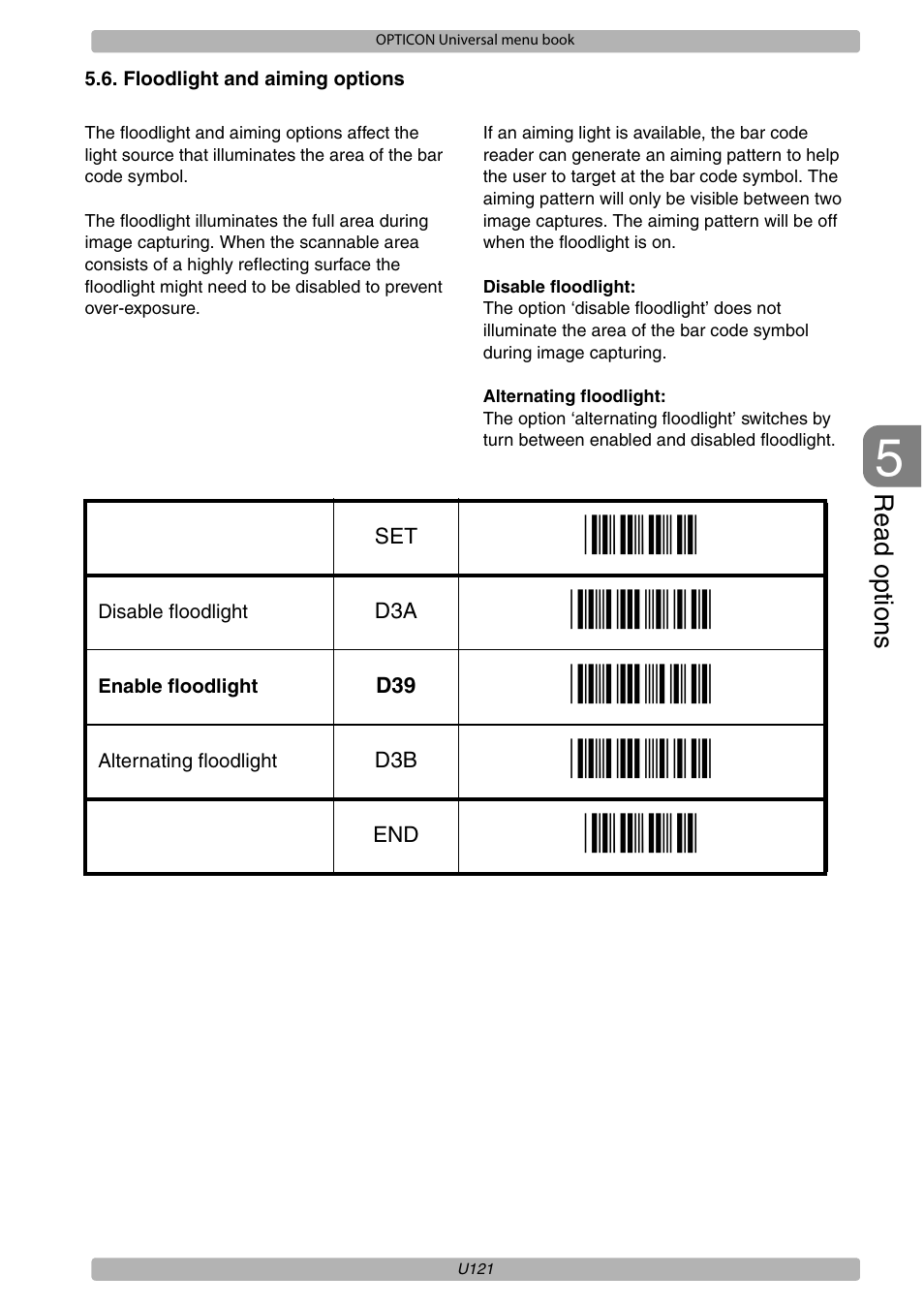 Opticon XPT 3125 Universal menubook User Manual | Page 128 / 151